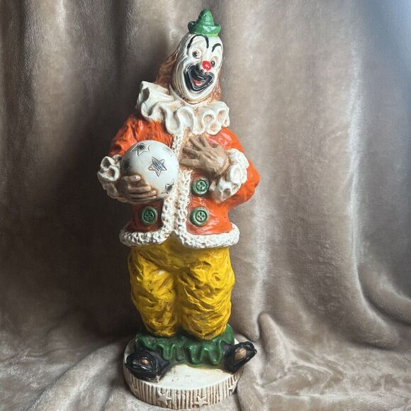 Vintage! 1966 Universal‎ Statuary Kendrick The Clown Chalkware 17” Figure - Picture 1 of 8